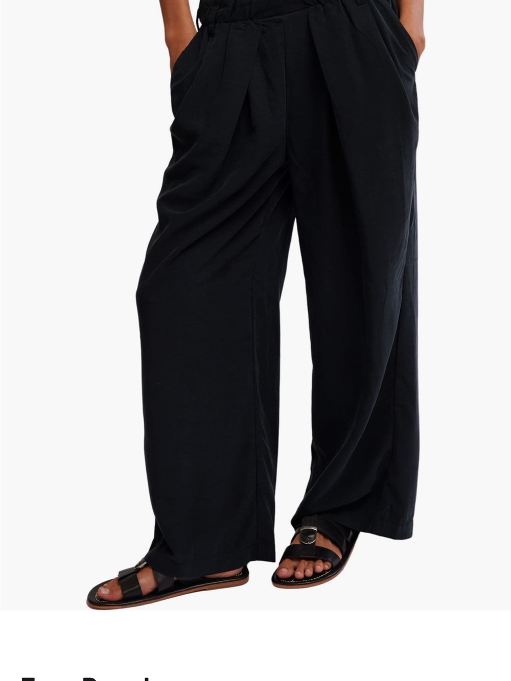 Free People nothin to say Black pleated trouser small